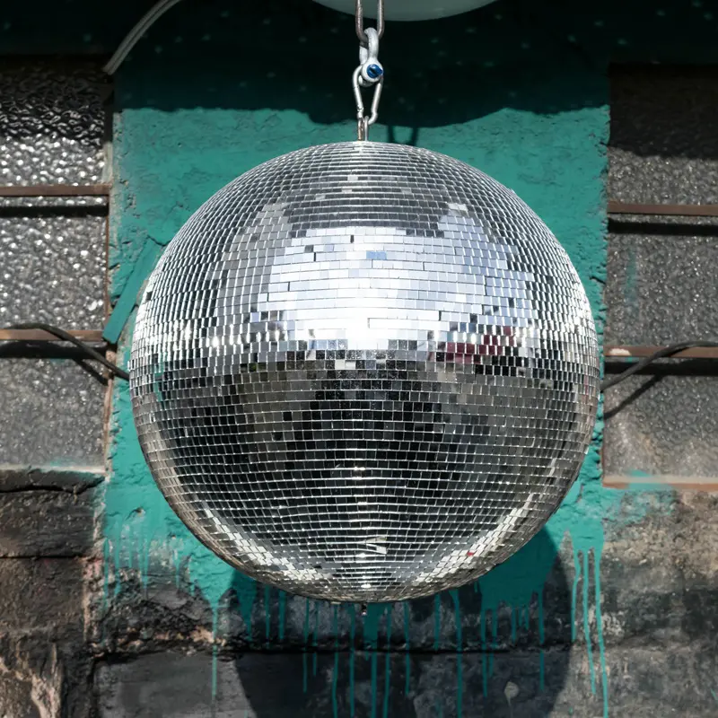 10 Mirror Disco Ball, Hanging Disco Ball Decor with Attached Ring, Silver Large Disco Ball Party Decorations Ornament for DJ Club Reflective Light