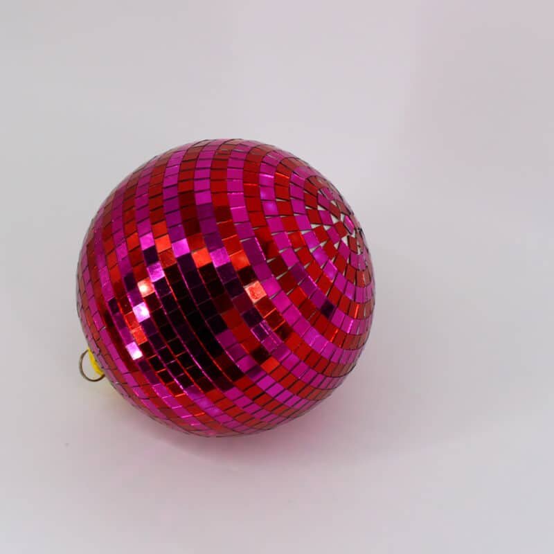 20cm red mirror ball