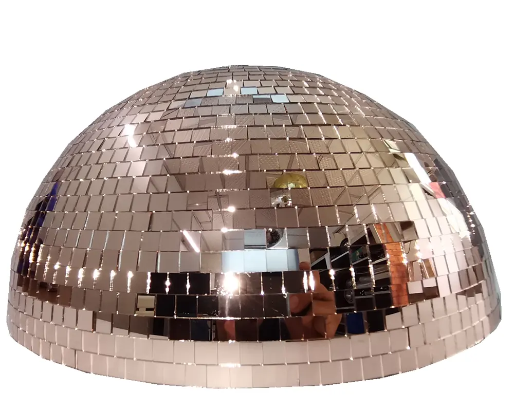 reflective half mirror ball