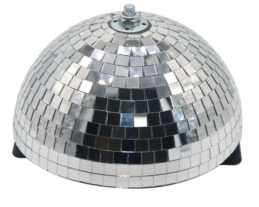 silver half mirror ball 30cm