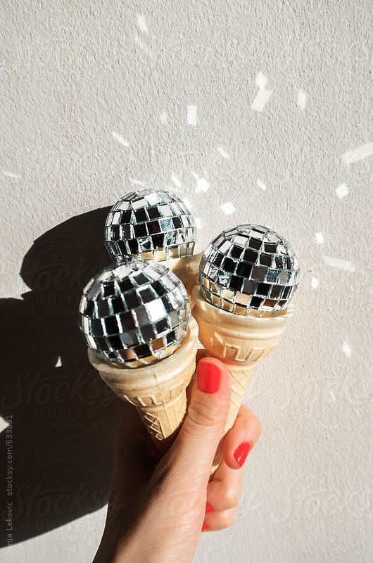 disco ball ice cream cone