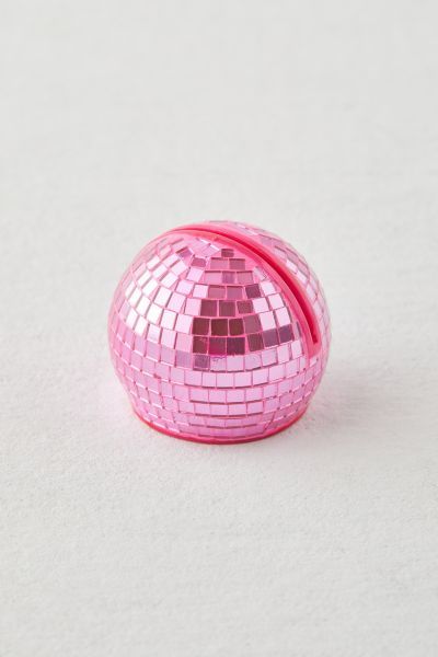 uo home uo disco ball photo stand in pink at urban outfitters