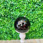 4 75 inch black disco ball ornament 120 mm