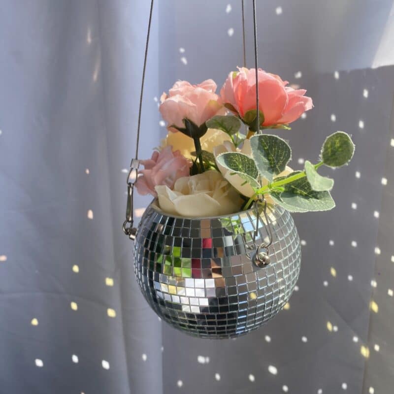 mini 4inch 10cm disco ball planter