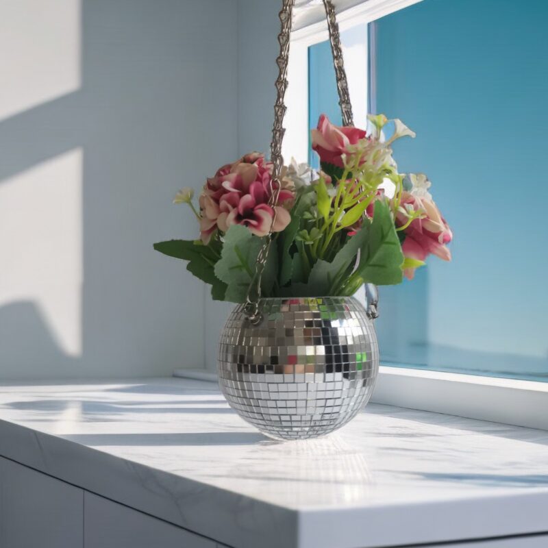 mini 4inch 10cm disco ball planter