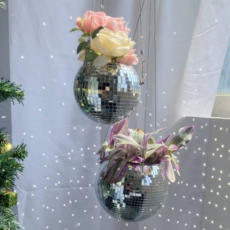 mini 4inch 10cm disco ball planter