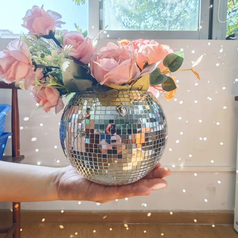 disco ball planter