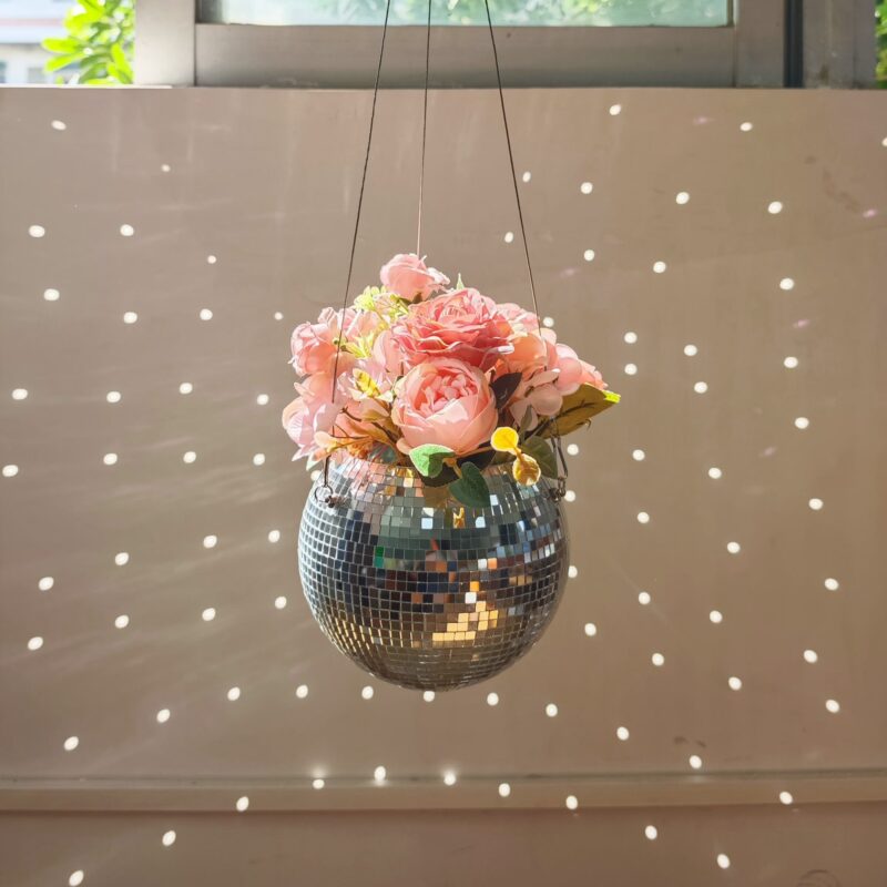 disco ball planter