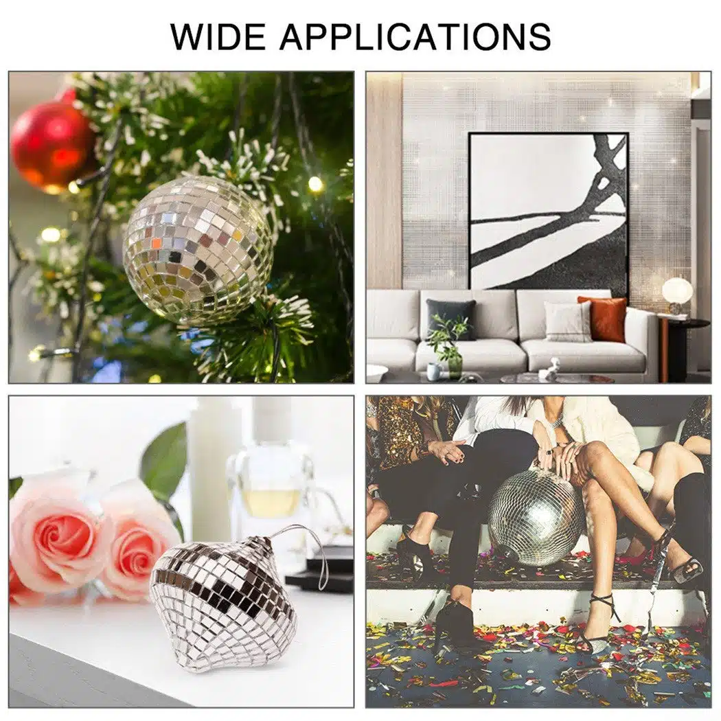 disco diy mirror tiles