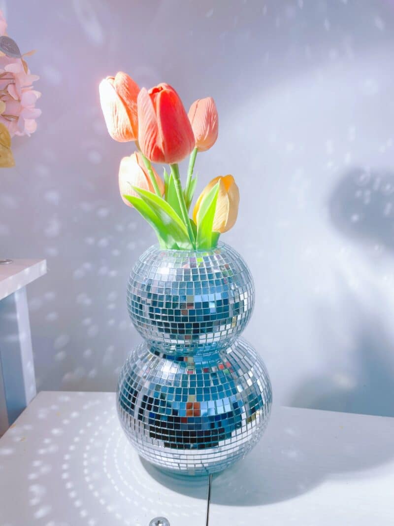 disco flower vase