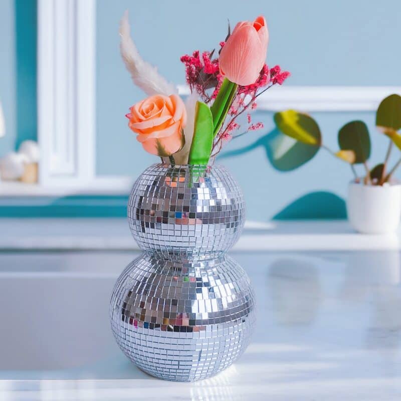 disco flower vase