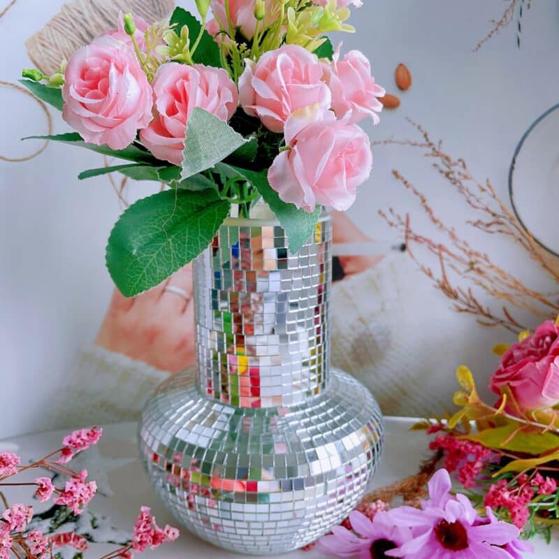 disco glass vase table top