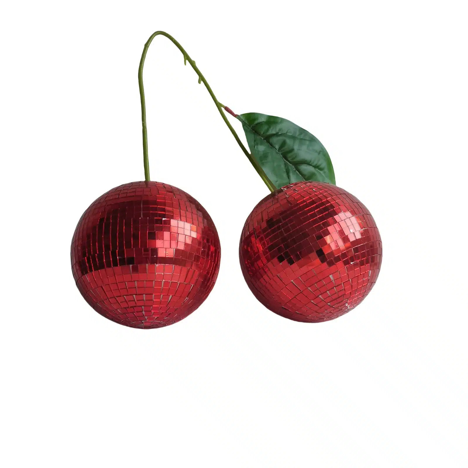 new cherry disco mirror ball hanging reflects