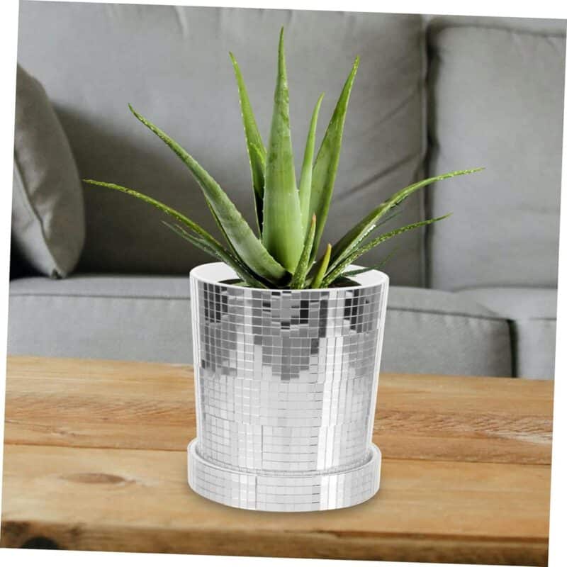 plastic disco flower pot