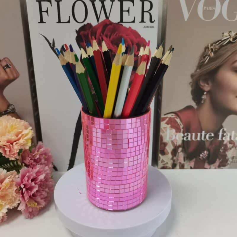 disco pencil/make up plastic pot