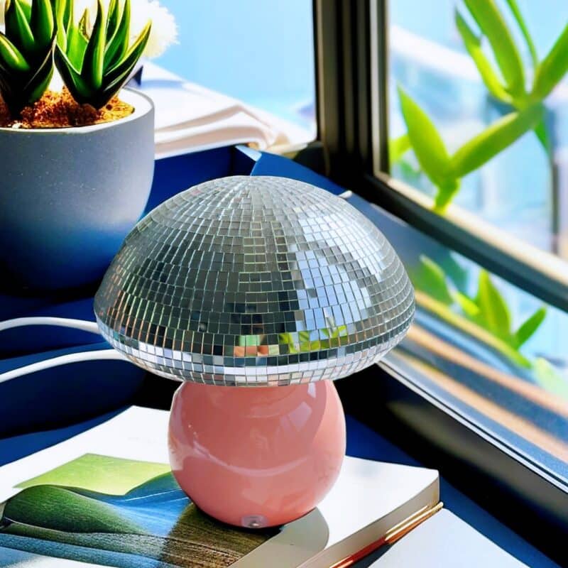 usb led disco mushroom decorative night lamp