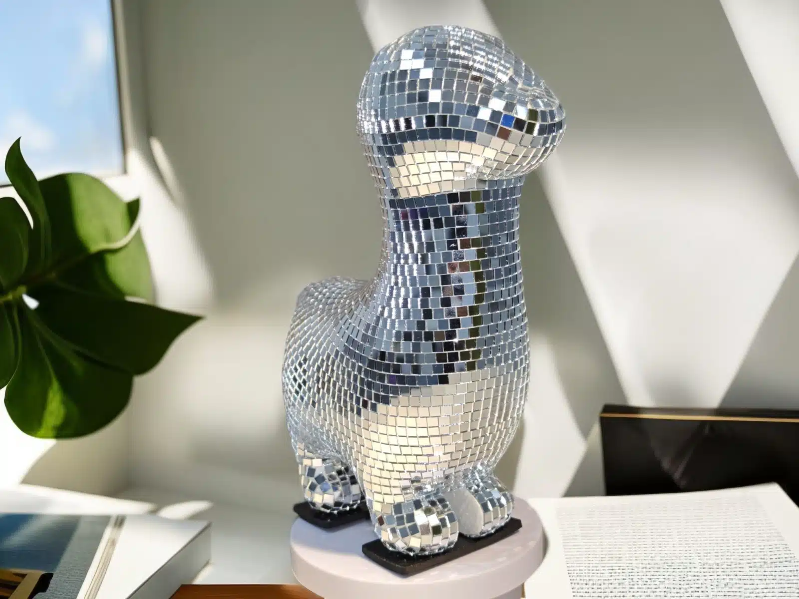 disco alpaca statue