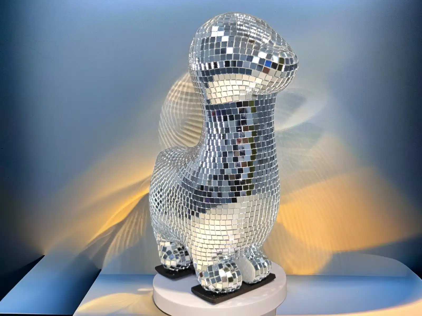 disco alpaca statue