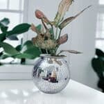 7 inch (18cm) plastic disco ball planter desktop edition