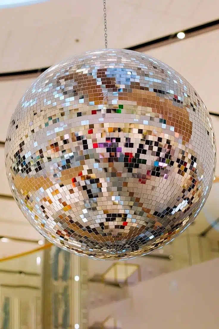 What was the first major event to use a disco ball?