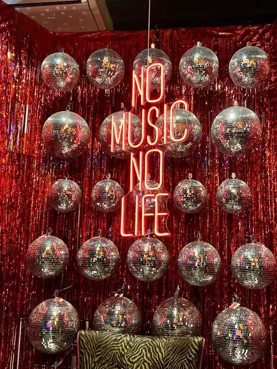Creative ideas for decorating with disco balls at Christmas