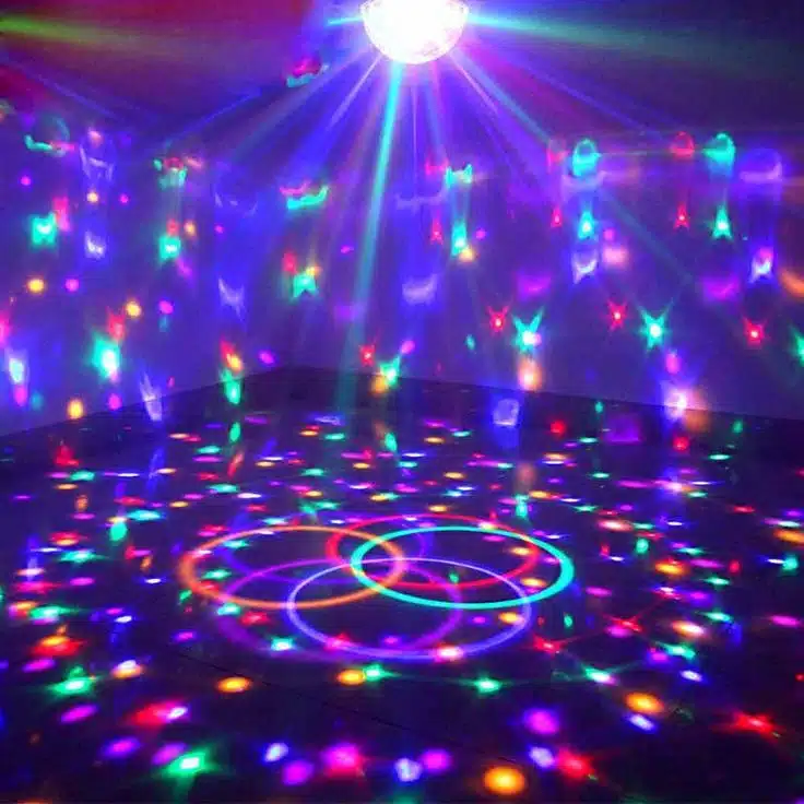 How to mix disco balls with LED string lights for a cozy effect