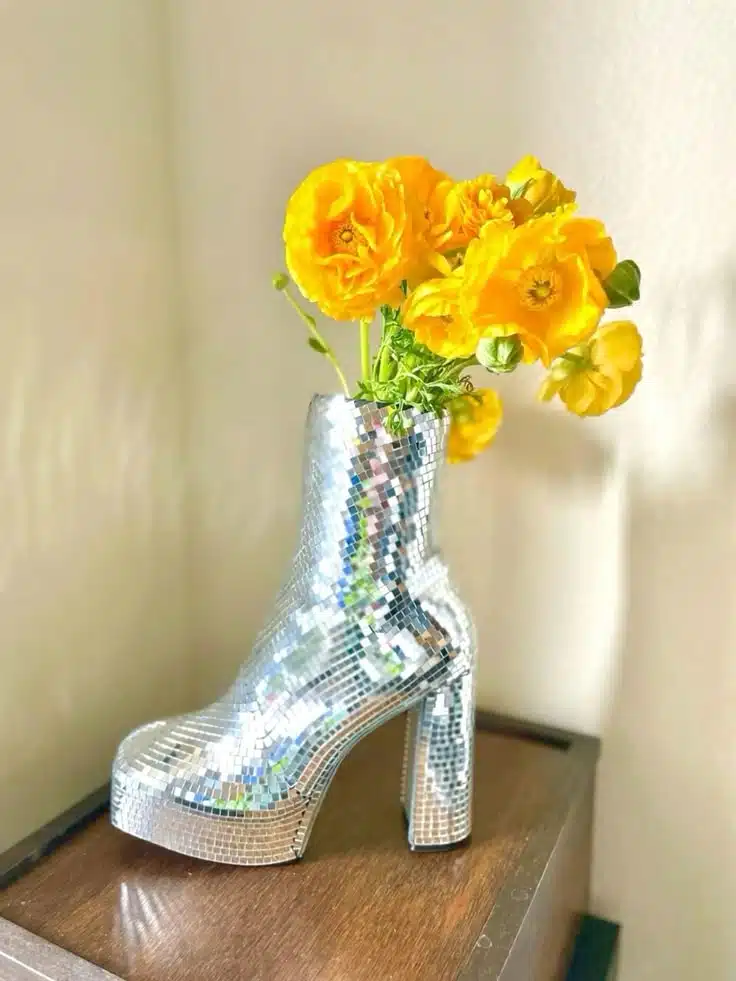 Creative DIY disco ball vases for home decor